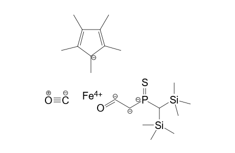 Iron(IV) 2-[bis(trimethylsilyl)methyl-thioxo-phosphanuidyl]ethanone 1,2,3,4,5-pentamethylcyclopenta-2,4-dien-1-ide carbonyl