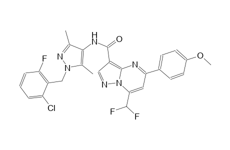 N-[1-(2-chloro-6-fluorobenzyl)-3,5-dimethyl-1H-pyrazol-4-yl]-7-(difluoromethyl)-5-(4-methoxyphenyl)pyrazolo[1,5-a]pyrimidine-3-carboxamide