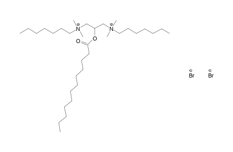 (2-hydroxytrimethylene)bis[dimethylheptylammonium]dibromide, laurate