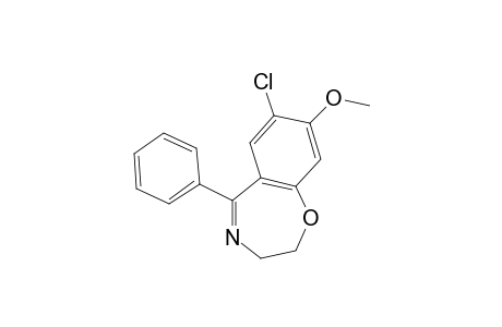 7-chloro-2,3-dihydro-8-methoxy-5-phenyl-1,4-benzoxazepine