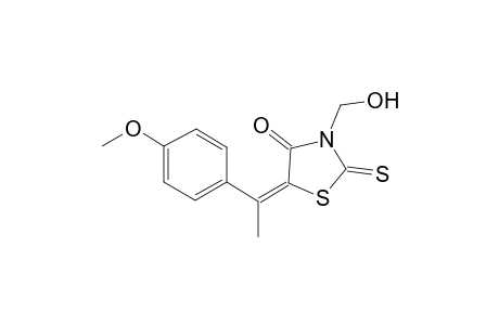 (5E)-3-(hydroxymethyl)-5-[1-(4-methoxyphenyl)ethylidene]-2-sulfanylidene-1,3-thiazolidin-4-one