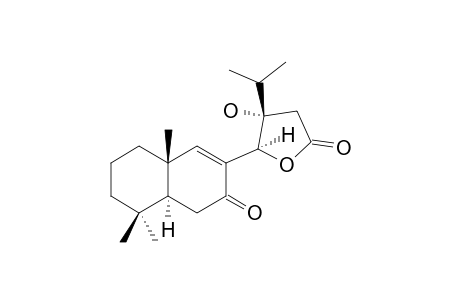 SCUTEREPENIN-H;(5S,10R,13S,14S)-13-HYDROXY-7-OXO-9,11-SECO-8-ABIETEN-14,11-OLIDE