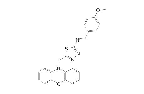 5-(4-METHOXYBENZYLIDENEAMINO)-2-(PHENOXAZINYL-METHYL)-1,3,4-THIADIAZOLE