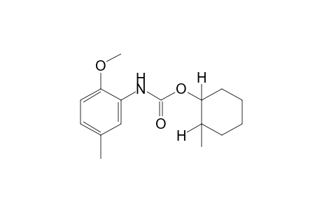 2-methoxy-5-methylcarbanilic acid, 2-methylcyclohexyl ester