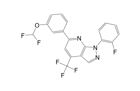 1H-pyrazolo[3,4-b]pyridine, 6-[3-(difluoromethoxy)phenyl]-1-(2-fluorophenyl)-4-(trifluoromethyl)-