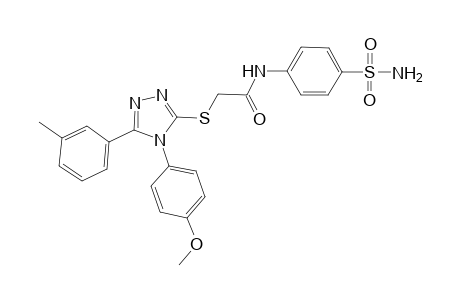 N-[4-(aminosulfonyl)phenyl]-2-{[4-(4-methoxyphenyl)-5-(3-methylphenyl)-4H-1,2,4-triazol-3-yl]sulfanyl}acetamide