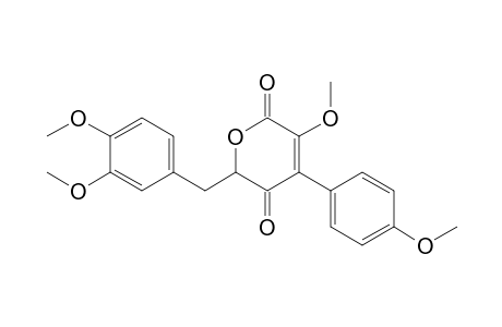 6-(3',4'-DIMETHOXYPHENYL)-METHYL-3-METHOXY-4-(4''-METHOXYPHENYL)-2H-PYRAN-2,5(6H)-DIONE