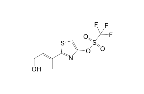 Trifluoromethanesulfonic acid 2-((E)-3-hydroxy-1-methyl-propenyl)-thiazol-4-yl ester