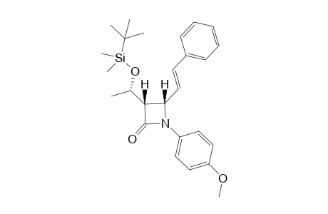 (1'R*,3R'*,4R*)-3-[1'-(tert-Butyldimethylsilyloxy)ethyl]-1-(4'-methoxyphenyl)-4-(2'-phenylethenyl)azetidin-2-one