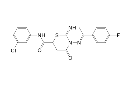 2-Azanylidene-N-(3-chlorophenyl)-3-[(E)-1-(4-fluorophenyl)ethylideneamino]-4-oxidanylidene-1,3-thiazinane-6-carboxamide