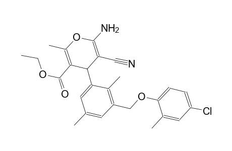 ethyl 6-amino-4-{3-[(4-chloro-2-methylphenoxy)methyl]-2,5-dimethylphenyl}-5-cyano-2-methyl-4H-pyran-3-carboxylate