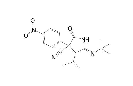 5-[(t-Butyl)imino]-4-isopropyl-3-(p-nitrophenyl)-3-cyanopyrrolidin-2-one