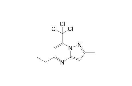 7-TRICHLOROMETHYL-5-ETHYL-2-METHYLPYRAZOLO-[1,5-A]-PYRIMIDINE