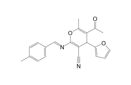 5-Acetyl-3-cyano-4-(2'-furyl)-6-methyl-2-[(4'-methylbenzylidene)amino]-4H-pyran