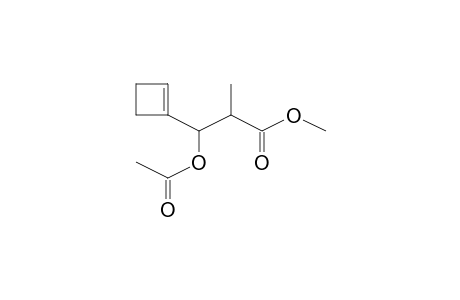 3-Acetoxy-3-cyclobut-1-enyl-2-methyl-propionic acid, methyl ester