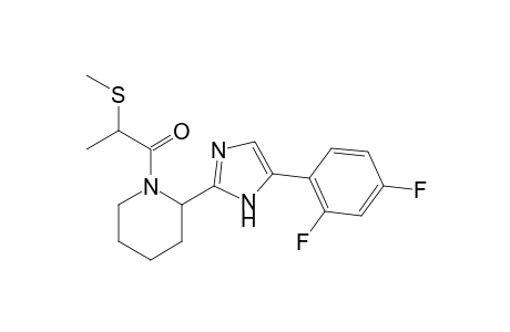 1-(2-(5-(2,4-difluorophenyl)-1H-imidazol-2-yl)piperidin-1-yl)-2-(methylthio)propan-1-one