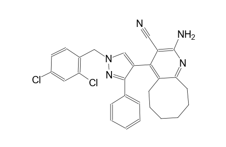 2-amino-4-[1-(2,4-dichlorobenzyl)-3-phenyl-1H-pyrazol-4-yl]-5,6,7,8,9,10-hexahydrocycloocta[b]pyridine-3-carbonitrile