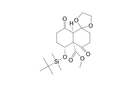 Methyl 4-(ethylene-1',2'-dioxy)-8-[(t-butyldimethylsilyl)oxy]-1,5-dioxo-(decahydro)naphthalene-10-carboxylate