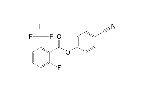 2-Fluoro-6-trifluoromethylbenzoic acid, 4-cyanophenyl ester