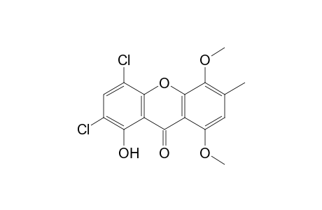 2,4-DICHLORO-1-HYDROXY-5,8-DIMETHOXY-6-METHYL-9H-XANTHEN-9-ONE;8-O-METHYLTHIOMELIN