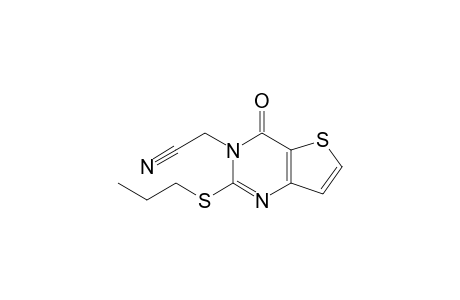 2-(4-oxidanylidene-2-propylsulfanyl-thieno[3,2-d]pyrimidin-3-yl)ethanenitrile