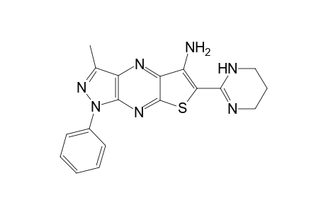 5-Amino-3-methyl-1-phenyl-6-(1,4,5,6-tetrahydropyrimidin-2-yl)-thieno[3,2-e]pyrazolo[3,4-b] pyrazine