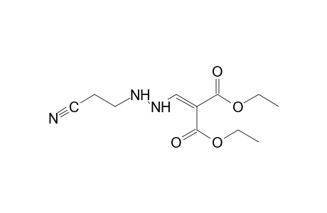 {[2-(2-cyanoethyl)hydrazino]methylene}malonic acid, diethyl ester