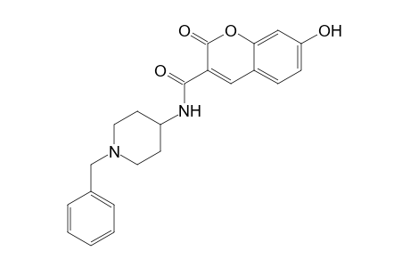 N-(1-Benzylpiperidin-4-yl)-7-hydroxy-2-oxo-2H-chromene-3-carboxamide