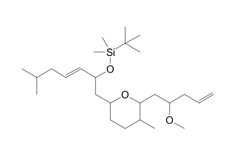 tert-Butyl-{(E)-(S)-1-[(2R,6S)-6-((S)-2-methoxy-pent-4-enyl)-5-methyl-tetrahydro-pyran-2-ylmethyl]-5-methyl-hex-2-enyloxy}-dimethyl-silane