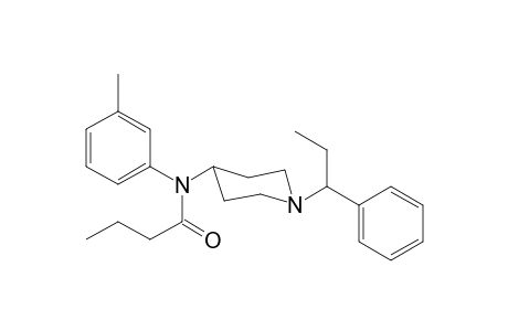 N-3-Methylphenyl-N-[1-(1-phenylpropyl)piperidin-4-yl]butanamide