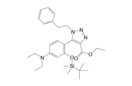 Ethyl 5-(2-((tert-butyldimethylsilyl)oxy)-4-(diethylamino)phenyl)-1-phenethyl-1H-1,2,3-triazole-4-carboxylate