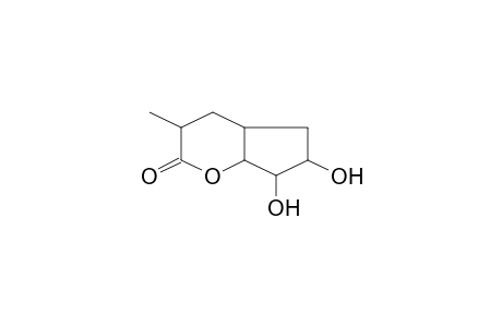 2-Oxabicyclo[4.3.0]nonan-3-one, 8,9-dihydroxy-4-methyl-, cis-