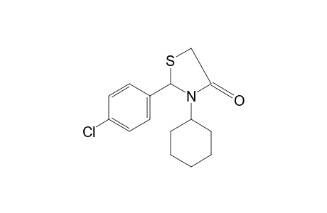 2-(p-chlorophenyl)-3-cyclohexyl-4-thiazolidinone