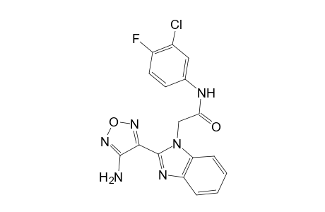 2-[2-(4-amino-1,2,5-oxadiazol-3-yl)-1H-benzimidazol-1-yl]-N-(3-chloro-4-fluorophenyl)acetamide
