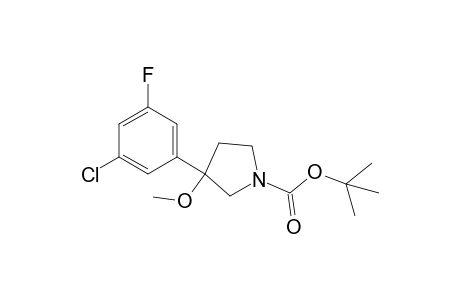 tert-butyl 3-(3-chloro-5-fluorophenyl)-3-methoxypyrrolidin-1-carboxylate