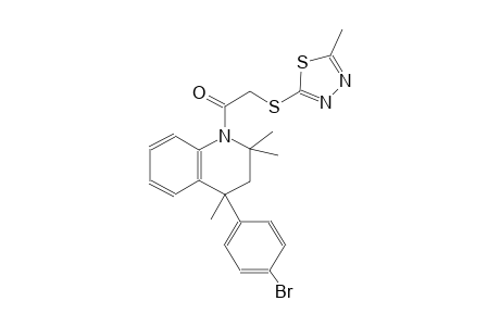 quinoline, 4-(4-bromophenyl)-1,2,3,4-tetrahydro-2,2,4-trimethyl-1-[[(5-methyl-1,3,4-thiadiazol-2-yl)thio]acetyl]-