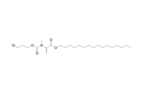 dl-Alanine, N-methyl-N-(3-chloropropoxycarbonyl)-, hexadecyl ester