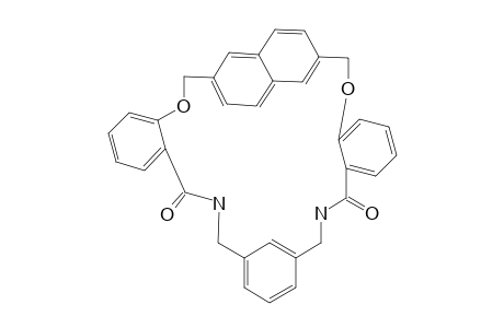 Naphthalene-3,7-diyl-cyclo[8,12-methenodibenzo[C,p]-2,18-dioxa-6,14-diazacycloeicosa-tetraen-5,15-dione]