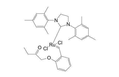 [1,3-bis(2,4,6-trimethylphenyl)imidazolidin-2-yl]dichloro{[2-(2-oxobutoxy)phenyl]methylidene}ruthenium