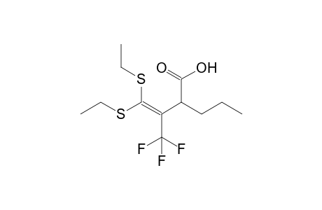 4,4-Bis(ethylsulfanyl)-2-propyl-3-trifluoromethyl-3-butenoic acid