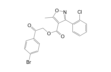 4-Isoxazolecarboxylic acid, 3-(2-chlorophenyl)-5-methyl-, 2-(4-bromophenyl)-2-oxoethyl ester