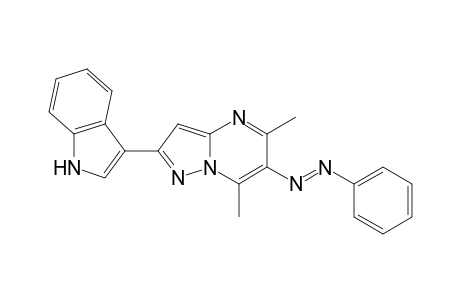 2-(1H-Indol-3-yl)-5,7-dimethyl-6-(phenyldiazenyl)pyrazolo[1,5-a]pyrimidine