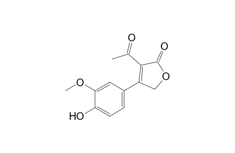 3-acetyl-4-(4-hydroxy-3-methoxyphenyl)-2(5H)-furanone