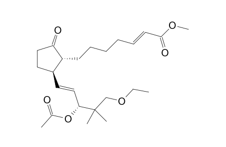 7-[2-(4,4-DIMETHYL-5-ETHOXY-3alpha-HYDROXY-trans-1-PENTENYL)-5-OXOCYCLOPENTYL]-trans-2-HEPTENOIC ACID, METHYL ESTER, ACETATE