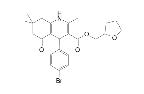 3-Quinolinecarboxylic acid, 4-(4-bromophenyl)-1,4,5,6,7,8-hexahydro-2,7,7-trimethyl-5-oxo-, (tetrahydro-2-furanyl)methyl ester