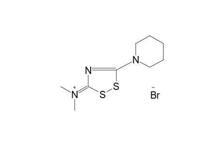 dimethyl(5-piperidino-3H-1,2,4-dithiazol-3-ylidene)ammonium bromide