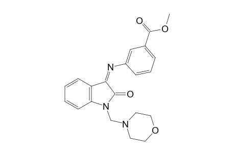 m-{[1-(Morpholinomethyl)-2-oxo-3-indolinylidene]amino}benzoic acid, methyl ester