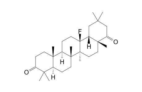 13.beta.-Fluoro-3,22-oleananedione