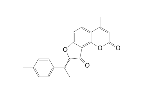 8-(4,.alpha.-Dimethylbenzylideno)-4-methyldihydrofuro[2,3-h]coumarin-9-one