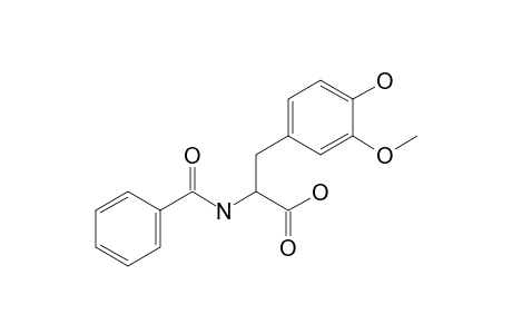 2-Benzamido-3-(3-methoxy-4-oxidanyl-phenyl)propanoic acid